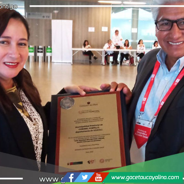 Coronel Portillo Recibe Reconocimiento Nacional por Gestión Inclusiva y Transformadora