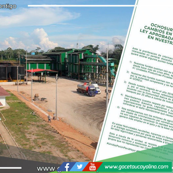 Ochosur no ha participado en los cambios en la normativa forestal y la ley aprobada no tiene incidencia alguna en nuestra actividad empresarial