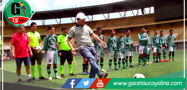 Alcalde Roger Galán participó en inauguración del campeonato de la Liga Distrital de Manantay