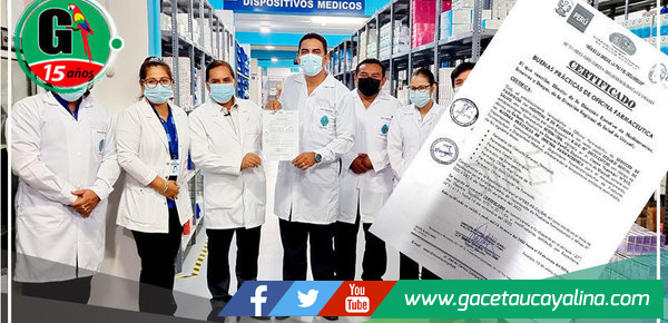 Servicio de Farmacia de EsSalud Ucayali obtiene certificación de Buenas Prácticas