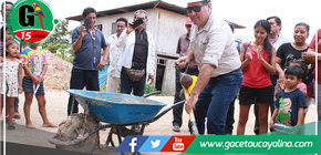 A 58 días de gestión se colocó la primera piedra para la construcción de la I.E.I. N° 702 