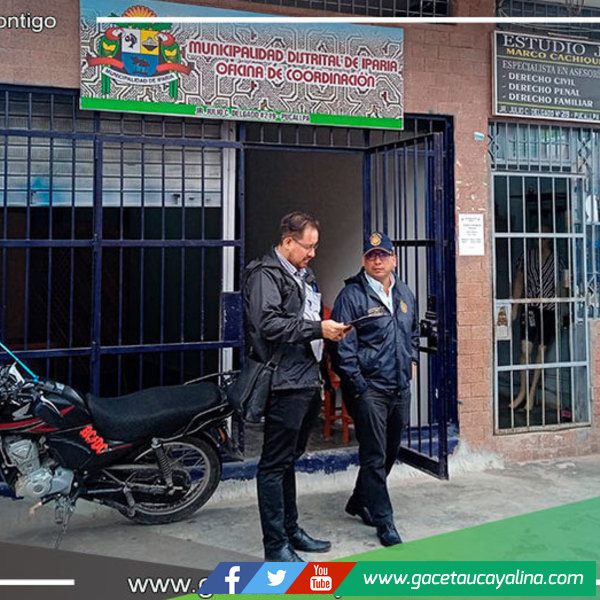 Intervienen oficina de coordinación del municipio de Iparía en la ciudad de Pucallpa