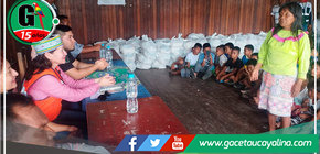 Alcaldesa de MPCP llega a C.N. Nueva Betania para entregar apoyo a afectados por la creciente del Río Ucayali 