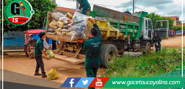 Municipio de Manantay realizó recojo de basura en instituciones educativas del distrito 