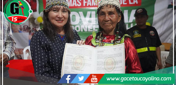 Vecinos del A.H. Bena Jema en Yarinacocha ahora son propietarios de los predios que habitan 