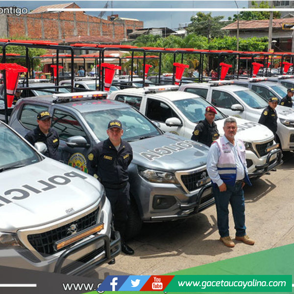 Goreu oficializó transferencia de patrulleros y equipos para la PNP en Ucayali 