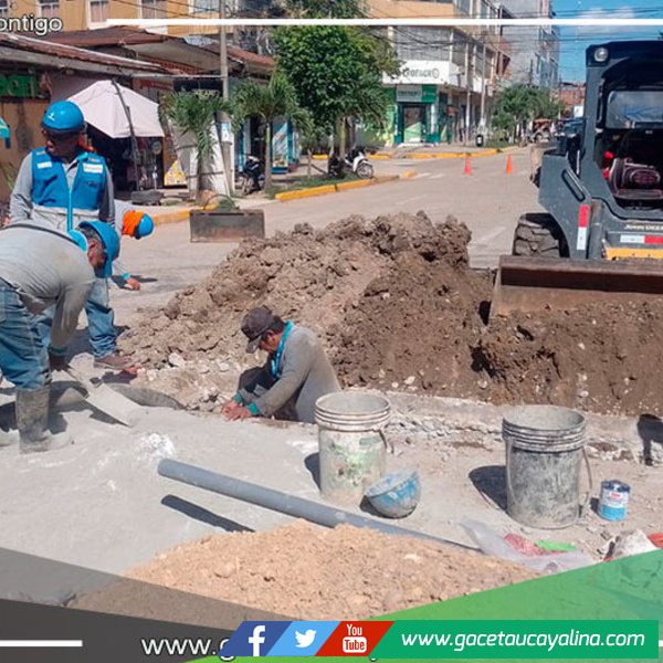 Reposición de pavimento es inmediato tras trabajos de conexión de agua y desagüe en Pucallpa