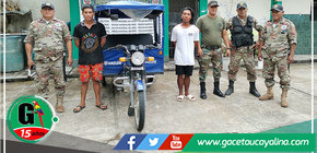 En patrullaje nocturno Serenazgo y PNP de Atalaya, logró la ubicación de 2 sujetos que robaron un motokar