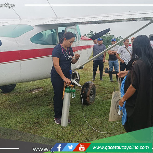 Evacuan a bebe con neumonía de Yurúa hacia la ciudad de Pucallpa 