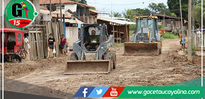 Continúan el arreglo de calles en la ciudad de Contamana