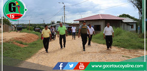 Realizan levantamiento de acta de la obra Shiringal a y b en Contamana 