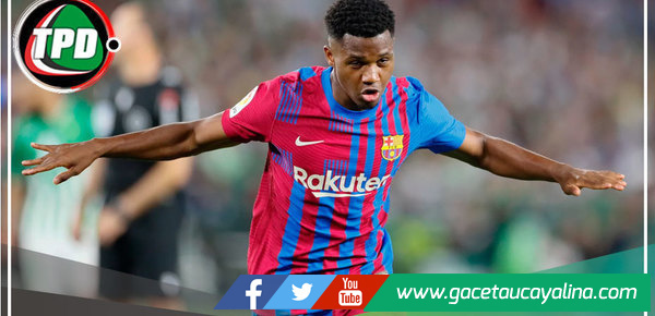 Bajan del podio a Lionel Messi, Ansu Fati se convierte en centenario con Barcelona
