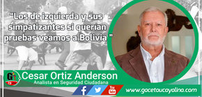 Los de izquierda y sus simpatizantes si querían pruebas veamos a Bolivia 