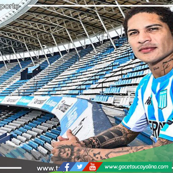 Paolo Guerrero se gana una tarjeta amarilla en el Racing Club vs Gimnasia