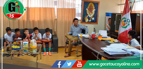 Alcalde de Manantay recibió la visita del municipio escolar de la I.E. Nº 64040 José Abelardo Quiñonez 