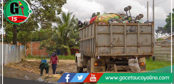Municipalidad de Manantay realiza recojo de residuos sólidos en el A.H. Rafael Villacorta
