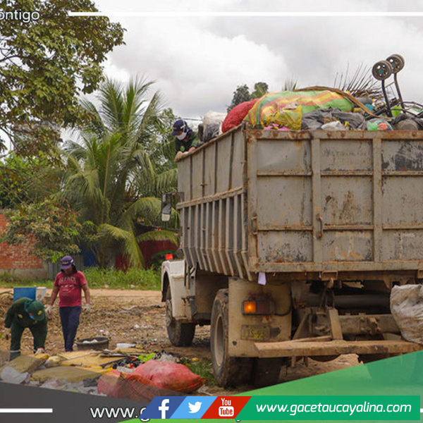 Municipalidad de Manantay realiza recojo de residuos sólidos en el A.H. Rafael Villacorta