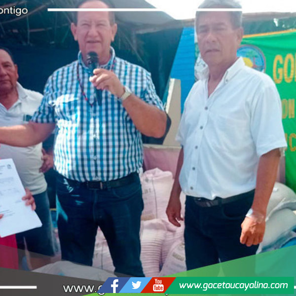 GOREU entregó seis toneladas de semillas de maíz y arroz a productores de Atalaya