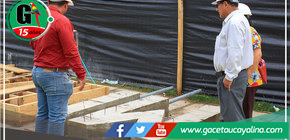 Supervisan avance de obra de mejoramiento del mirador "Jerusalén" en Contamana 