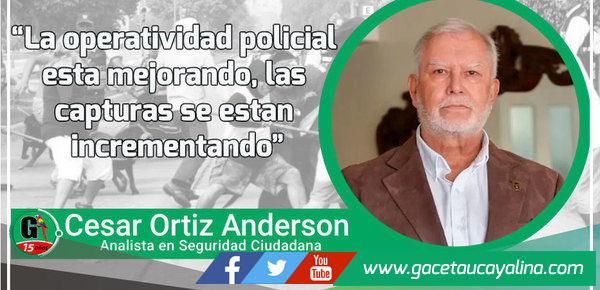 La operatividad policial esta mejorando, las capturas se estan incrementando