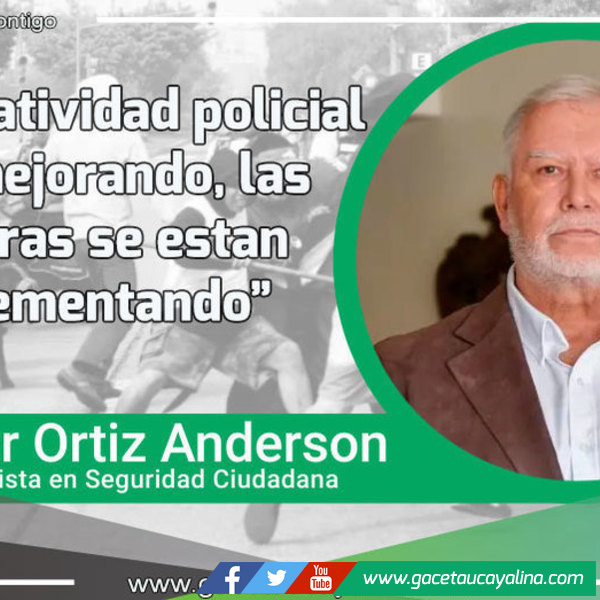 La operatividad policial esta mejorando, las capturas se estan incrementando