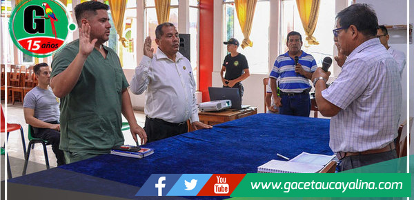 Alcalde Rodolfo Lovo Tello lidera la juramentación e incorporación de nuevos funcionarios en el COPROSEC Ucayali