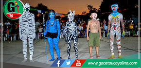 Niños participan en concurso de cuerpos pintados en Tahuanía