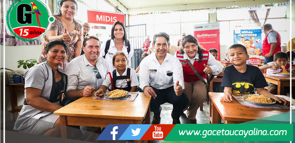 Ministro Julio Demartini supervisó el uso de kits de abrigo que entregó Cuna Más a niñas y niños de Ucayali 