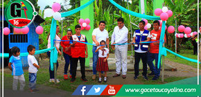 Goreu entrega estructura de concreto para tanque elevado en caserío Isla Libertad