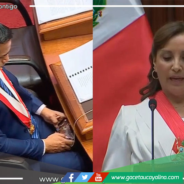 Congresista ucayalino es captado jugando en su celular durante el discurso de la presidenta