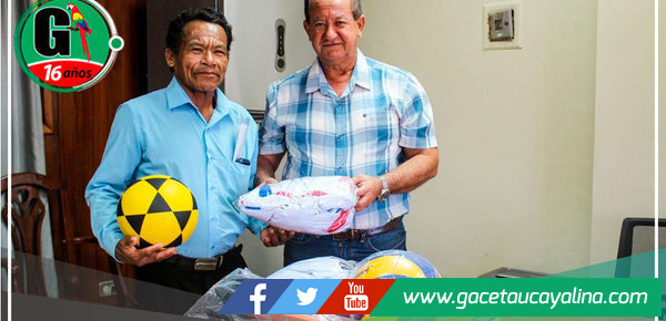 Alcalde de Atalaya impulsa el deporte juvenil con entrega de implementos deportivos