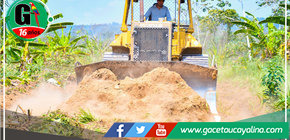 Municipalidad de Sepahua abre nuevas calles en beneficio de agricultores