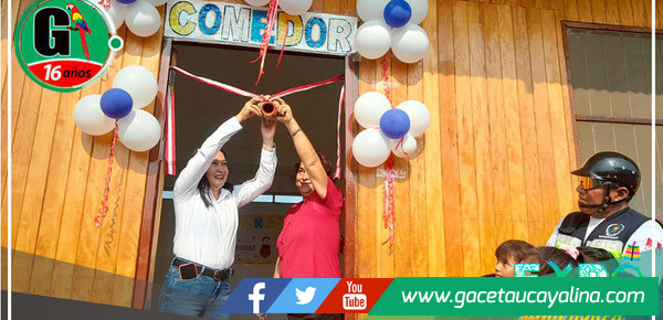 Alcaldesa provincial inauguró comedor escolar de la i.E. N°65287 Julio Gómez Romero