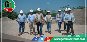 Gobernador Gambini sigue supervisando el avance de obras emblemáticas en Ucayali