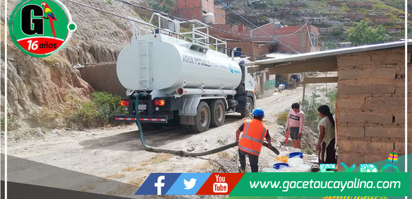 Pobladores de asentamientos humanos de Huánuco reciben agua