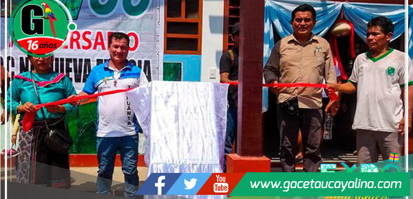 Alcalde de Tahuanía, "Gallito", entrega obra de mejora en comunidad nativa Nueva Fenicia