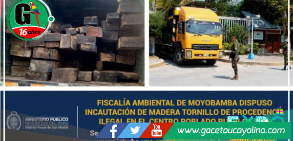 FEMA de Moyobamba toma medidas drásticas: Confisca 2750 pies tablares de madera tornillo de origen ilícito