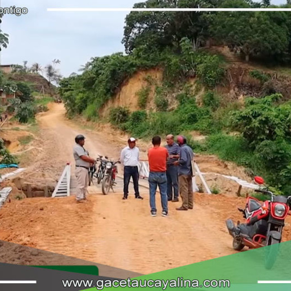 Inspección de Avances en el Puente "Al Fondo Hay Sitio" por la Municipalidad Provincial de Ucayali