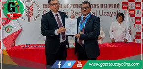Mg. Miguel Ángel Saavedra Neyra asume decanato del Colegio de Periodistas del Perú en Ucayali