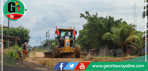 Maquinaria pesada del municipio de Manantay transforma calles bajo la dirección del alcalde Roger Galán Torres