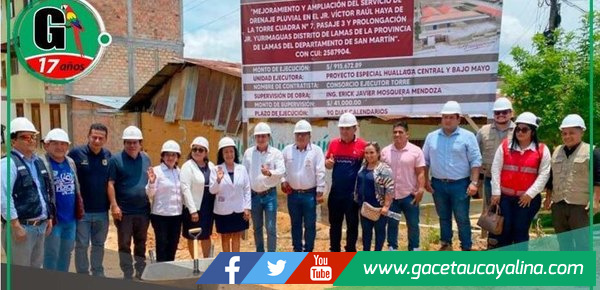 Gobierno Regional inicia obra de drenaje pluvial en el hospital de Lamas
