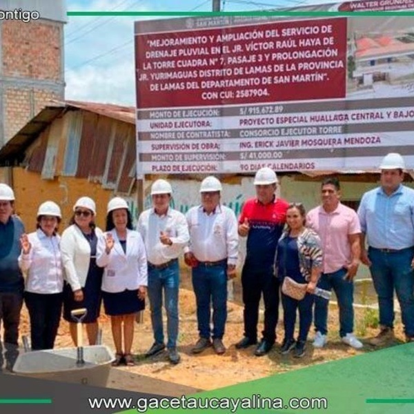 Gobierno Regional inicia obra de drenaje pluvial en el hospital de Lamas