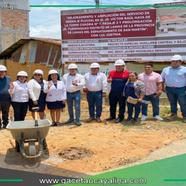 Inician obra de drenaje pluvial vital para Hospital de Lamas