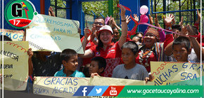 Alcaldesa Janet Castagne inaugura sistema de agua potable en Patria Nueva