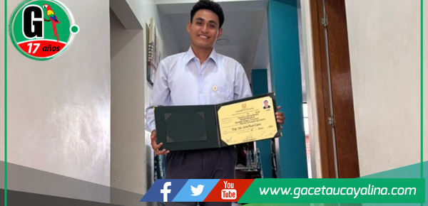 Jean Carlos, natural de Campo Verde, sustentó título universitario en la UNU.