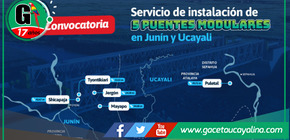 MTC invertirá más de S/ 7.7 millones en puentes modulares para Junín y Ucayali