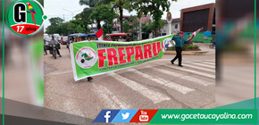 Marcha nacional por la vida y contra la inseguridad en Pucallpa.