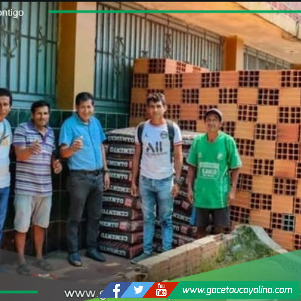 Alcalde de Curimaná entrega materiales para mejorar infraestructura educativa en sector Manuel Gambini Rupay.