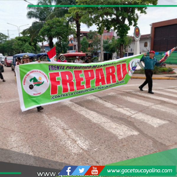 Marcha nacional por la vida y contra la inseguridad en Pucallpa.