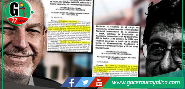 Universidad Nacional Intercultural de la Amazonía recupera institucionalidad.